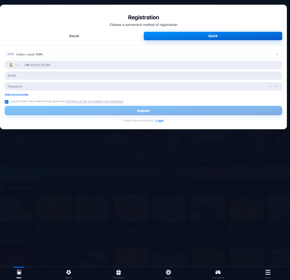 1win app sign in 1win app login
